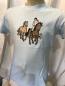 Preview: S & P Kinder Kurzarm-Shirt Rosa und hellblau mit Pferdemotiv