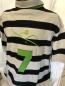Preview: Equitheme Herren Poloshirt Stripe grau/schwarz gestreift Gr. L