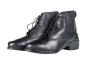 Preview: HKM Lederjodhpurstiefelette mit Reisverschluss und Schnürrsenkel -Profi- schwarz