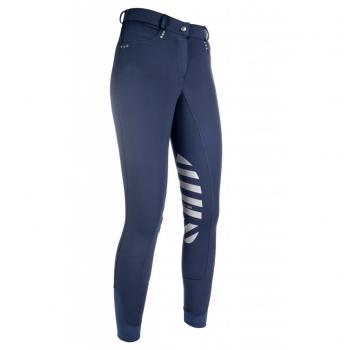 HKM Reithose Toulon Silikon-Kniebesatz Mittelblau Gr. 36