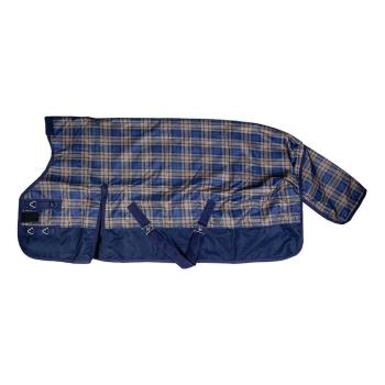 HKM Weidedecke Lethbridge  600D mit Fleecefutter Blau Karo 125 cm