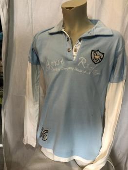 S & P Kinder Langarm-Shirt hellblau Gr. 164 mit Pferdemotiv