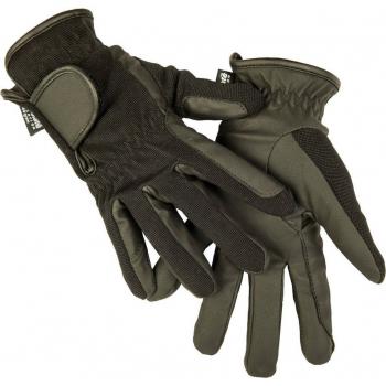 HKM Winter-Reithandschuhe aus Lederimitat schwarz