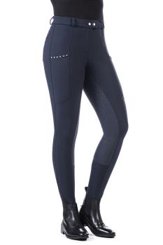 HKM Winter Reithose -Monaco- Silikon-Vollbesatz Gr. 46 dunkelblau