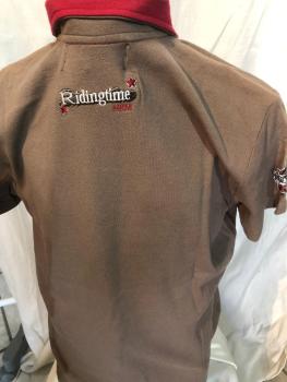 Preview: HKM Poloshirt Kurzarm Damen Ridingtime Braun