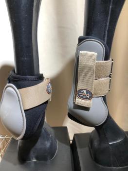 BR Gamaschen und Streichkappen 4er Set Pony schwarz oder grau