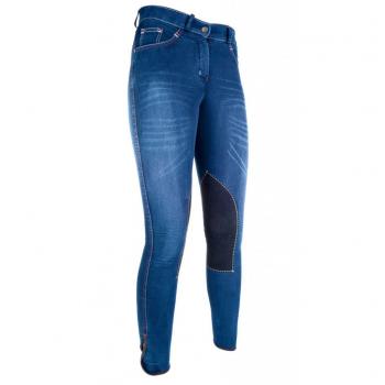 HKM Reithose -Summer Denim- Alos Kniebesatz Gr. 76 und 40