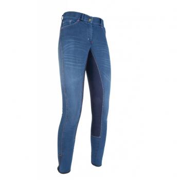 HKM Reithose -Summer Denim- mit 3/4 Alos Besatz Gr. 176, 36, 38 und 40