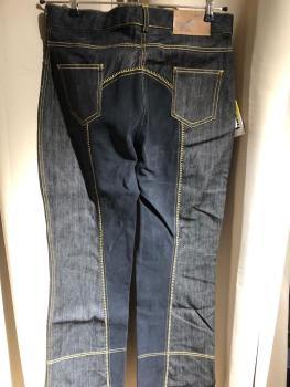 Preview: HKM Jodhpur Reithose Jeans schwarz Vollbesatz Gr. 44