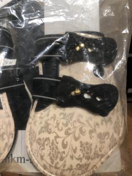 Preview: HKM  Springgamaschen und Streichkappen CM Silver Warmblut