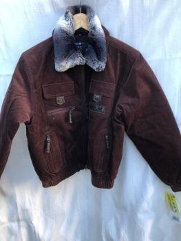 Preview: HKM Kord-Blouson dunkelbraun