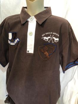 HV Polo Herren Kurzarm Poloshirt Facundo Braun Gr. M