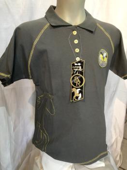 BR Poloshirt Kurzarm Kinder 4-Ever-Horsees Olive Gr. 164