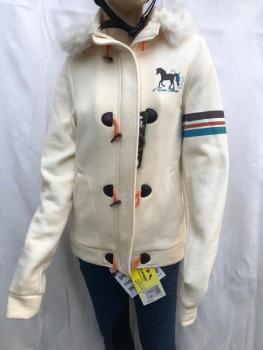 BR Sweatjacke mit Kapuze Creme Gr. 158
