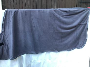 HKM Abschwitzdecke Grau mit Silber 145 cm