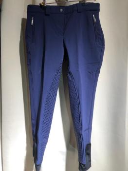 HKM Wintersoftshell Reithose Lauria Garelli dunkelblau Silikon-Vollbesatz Gr. 42