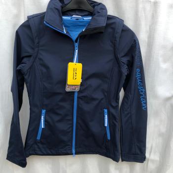 HKM Softshelljacke  Equestrian mit abnehmbaren Ärmeln dunkelblau Gr. XS