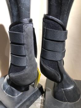 HKM 2er Springgamaschen Neopren schwarz Warmblut