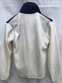 Preview: HKM Fleecejacke Creme/Blau Gr. XS