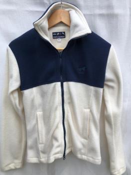 HKM Fleecejacke Creme/Blau Gr. XS