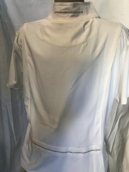 Preview: Equitheme Turniershirt Pearl Crystal weiß Gr. 42