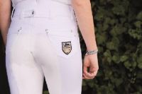 HKM Reithose Miss Blink Weiß 1/1 Alos Besatz  Kinder