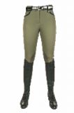 HKM Reithose -Polo classic-, Alos Kniebesatz   Olive Gr. 46