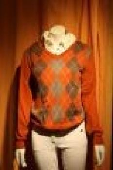 HKM V-Pullover Karo