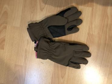 BR Premiere Winter Softshellhandschuhe hellbraun und schwarz