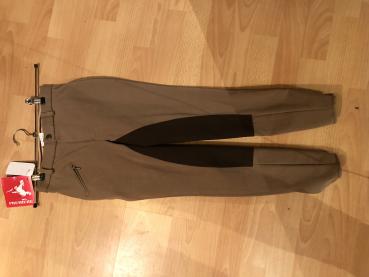 BR Premiere Reithose Woven Vollbesatz hellbraun Gr. 140, 152
