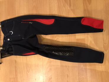BR Reithose Kinder Mika Silikon Kniebesatz Navy Gr. 146, 164