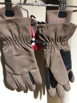 Preview: BR Premiere Winter Softshellhandschuhe hellbraun und schwarz