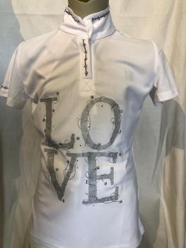 Imperial Riding Turniershirt La Fleur kurzarm Damen  Gr. XS, S
