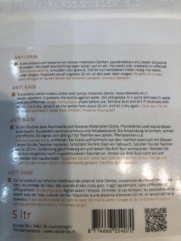 Preview: Rapide Anti Rain  Imprägniermittel 5 Ltr