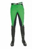 HKM Reithose pocket flap -Global Team- 3/4 Alos Besatz  Grasgrün Gr. 38, 76 und 42