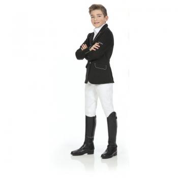Preview: EQUITHÈME Kinderreitstiefel aus Rindsleder schwarz