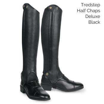 Tredstep Glattlederchaps "Deluxe" schwarz Höhe 47 Weite 35 cm