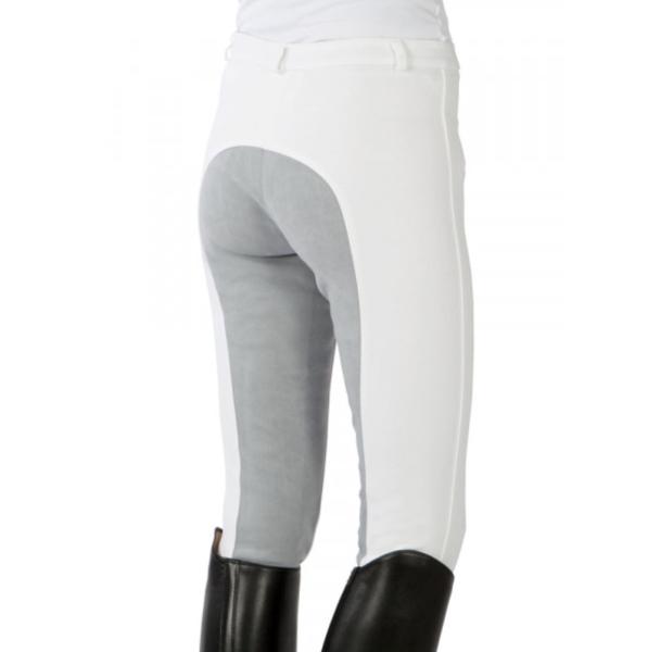Pfiff Damen Turnierreithose weiß mit grauem Vollbesatz Gr. 40 und 44