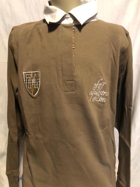 Pfiff Damen Poloshrt Langarm Gr. S beige oder schwarz