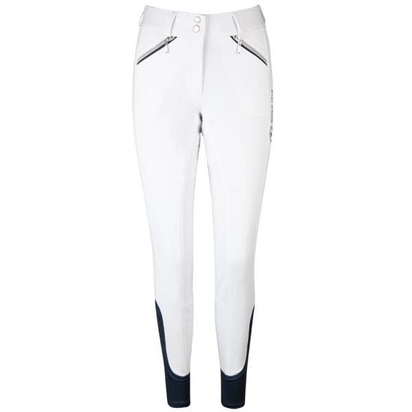 Pfiff Damen Turnierreithose Kelsey Silikon-Vollbesatz weiß Gr. 38