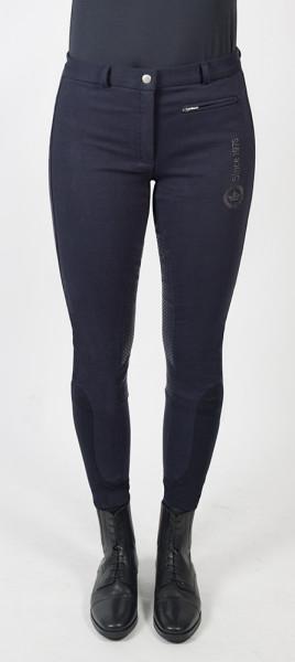 Pfiff Winterreithose mit Silikon-Vollbesatz dunkelblau
