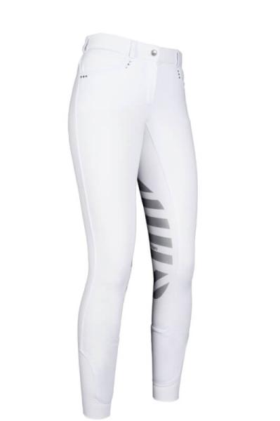 HKM Damen Turnierreithose Toulon Silikon-Kniebesatz weiß Gr. 38