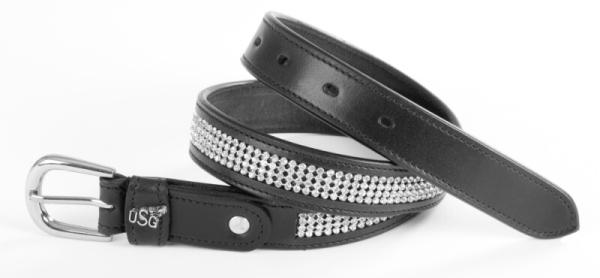 USG Ledergürtel Princess braun mit Strass