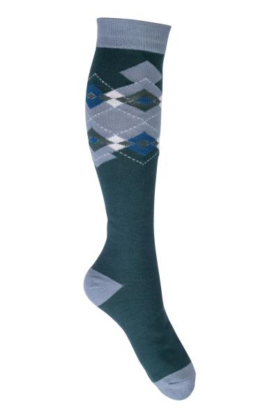 HKM Reitsocken  Sydney petrol/iceblue Gr. 35-38