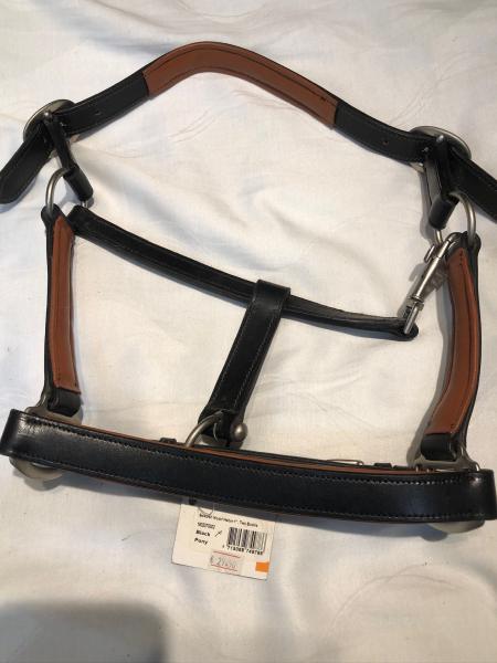 Imperial Lederhalfter  schwarz oder schwarz/braun Pony