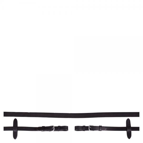 BR Premiere Lederzügel mit Antislip schwarz