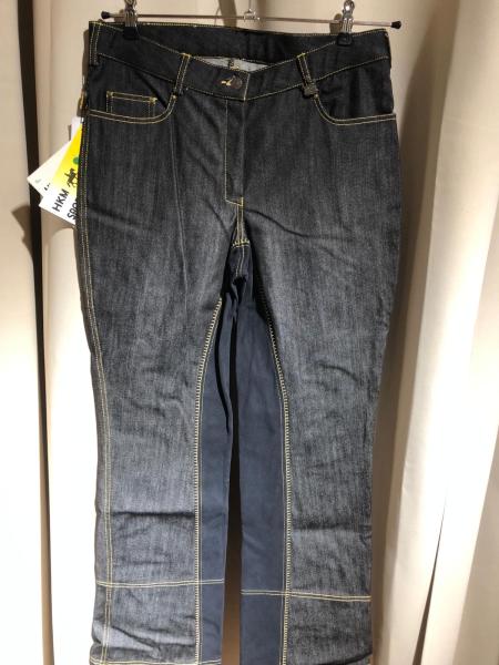 HKM Jodhpur Reithose Jeans schwarz Vollbesatz Gr. 44