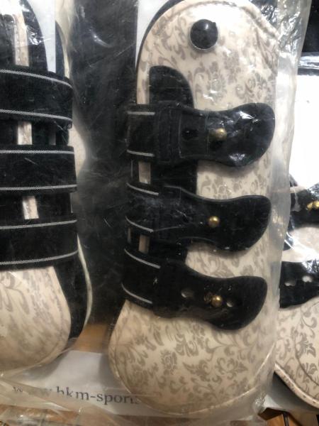HKM  Springgamaschen und Streichkappen CM Silver Warmblut