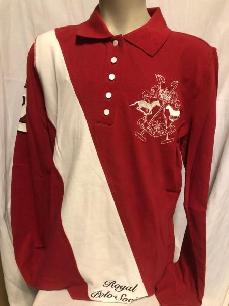 HV Polo Poloshirt Langarm Lusardi Blau oder Rot