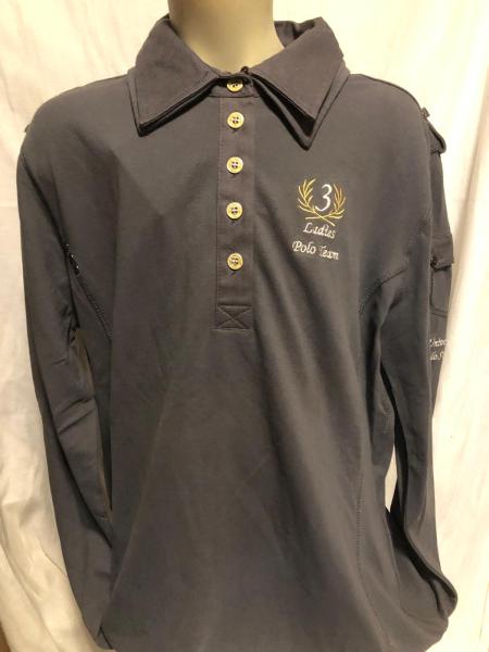 HV Polo Poloshirt Langarm Coco Gr. XXL dunkelgrau